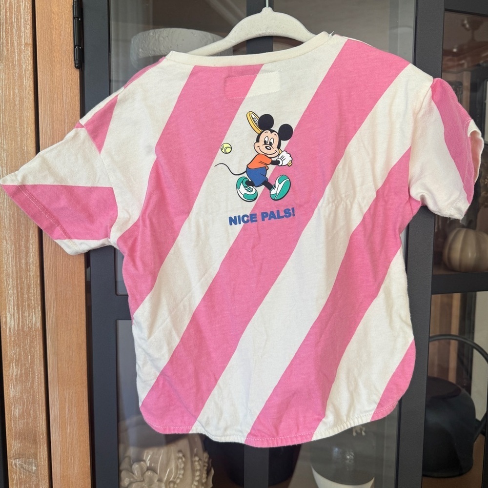 Zara kids x Disney tee Minnie Mouse tennis mickey striped toddler girl graphic - Picture 2 of 8